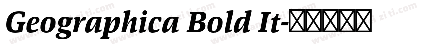 Geographica Bold It字体转换